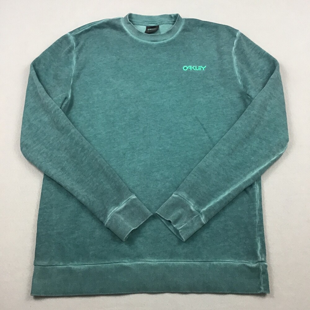Oakley Golf Sweatshirt Men Small Green Solid Pullover Crewneck Golfer Knit S